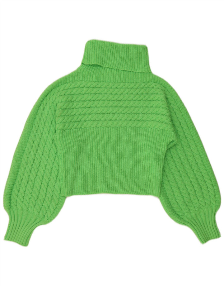 Pulover SHEIN pentru damă, cu gât rulat, pulover UK 12 Poliester verde mediu