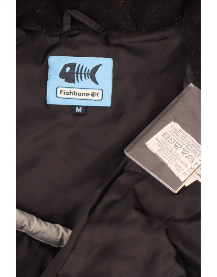 Jachetă căptușită cu glugă pentru bărbați Fishbone UK 38 Medium Gri Nylon Colorblock