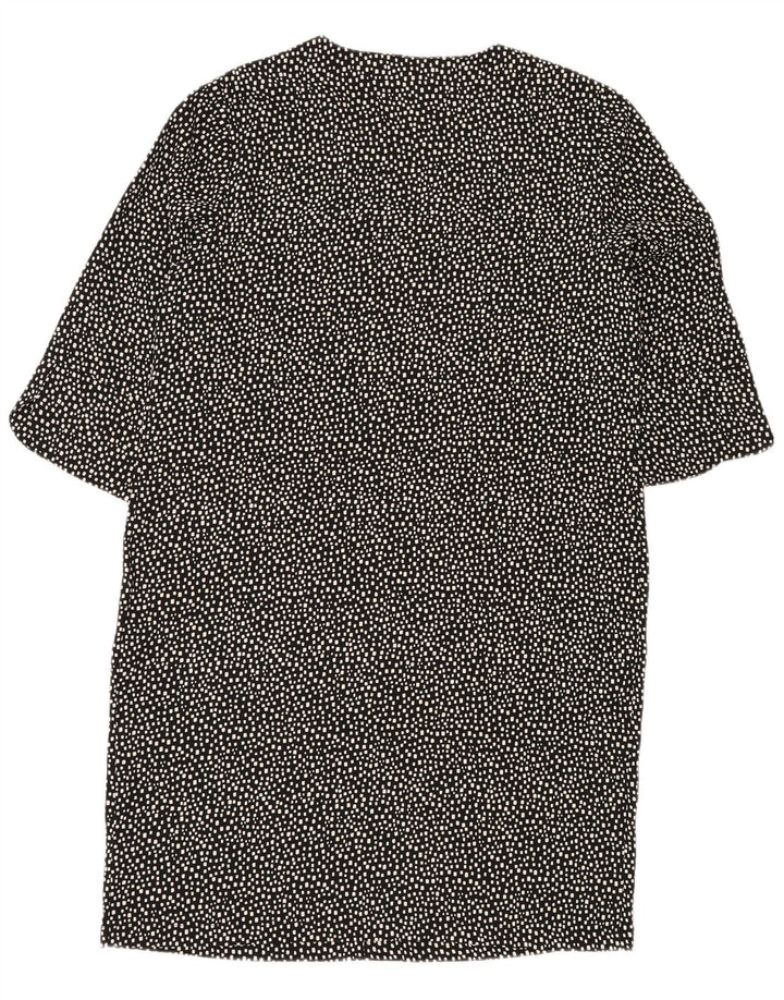 MARKS & SPENCER Rochie schimbătoare pentru femei UK 14 Poliester geometric negru mare