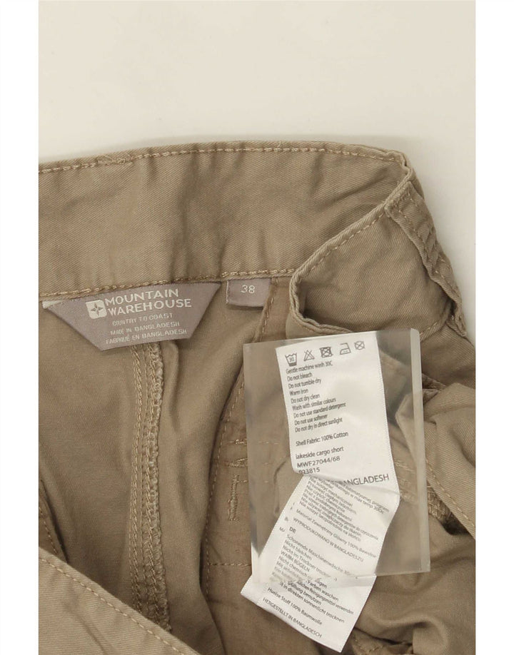 Pantaloni scurți cargo pentru bărbați Mountain Warehouse W38 XL din bumbac kaki