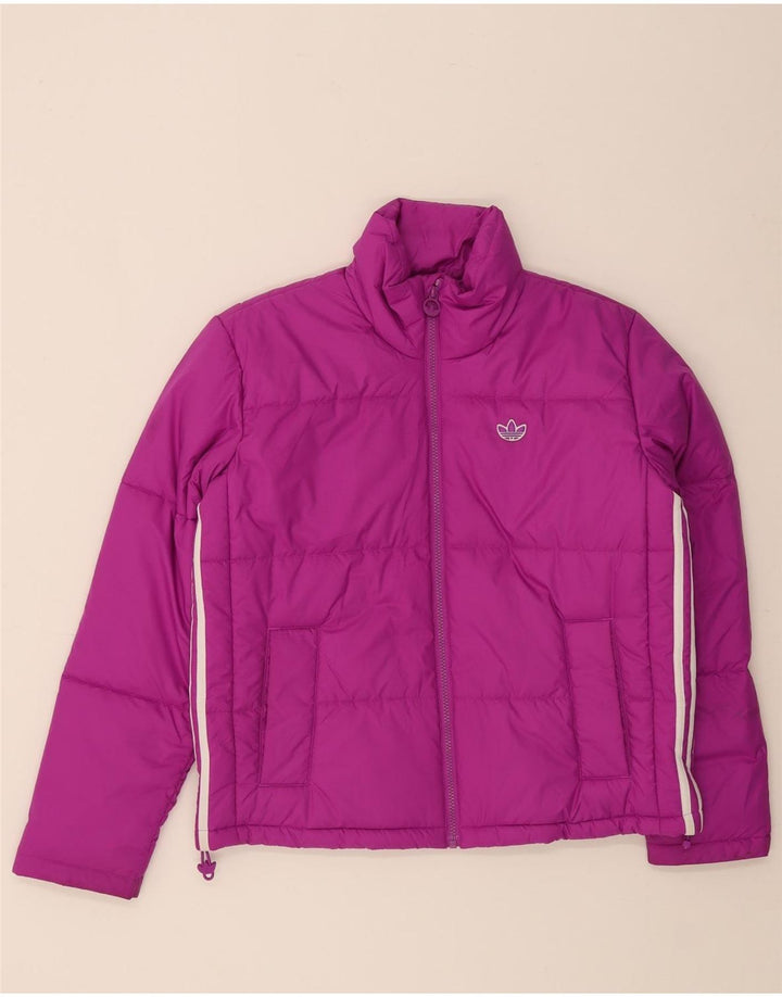 Jachetă căptușită supradimensionată pentru femei Adidas UK 10 Poliester violet mic