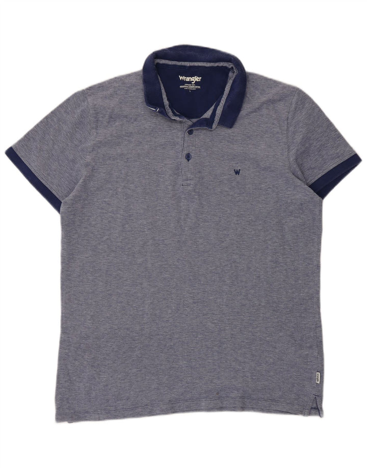 Cămașă polo Wrangler pentru bărbați, mare, albastru, bumbac