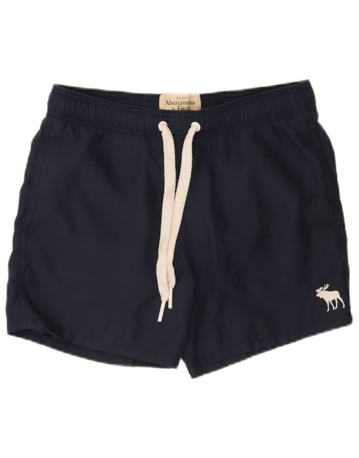 Pantaloni scurți de înot Abercrombie & Fitch pentru bărbați, poliester mici, albastru