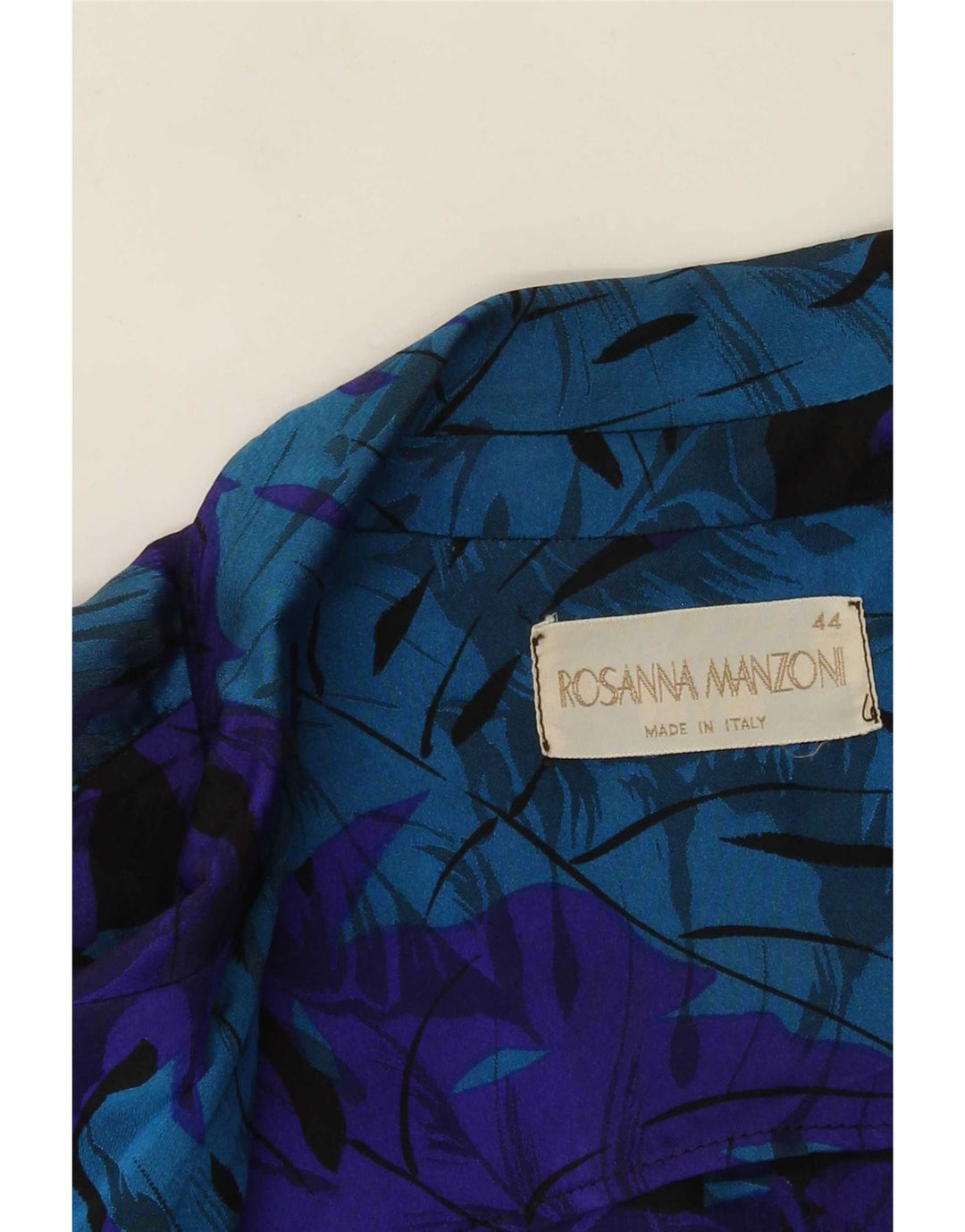 Rosanna Manzoni Jachetă Blazer deschisă pentru femei IT 44 Medium Blue Floral