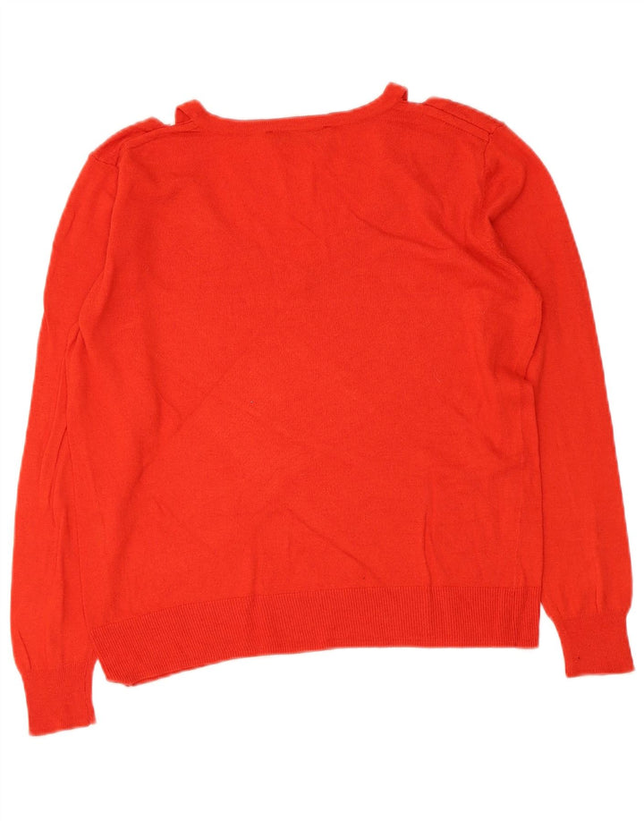 Pulover cu decolteu în V pentru femei Zara UK 14 Medium Red