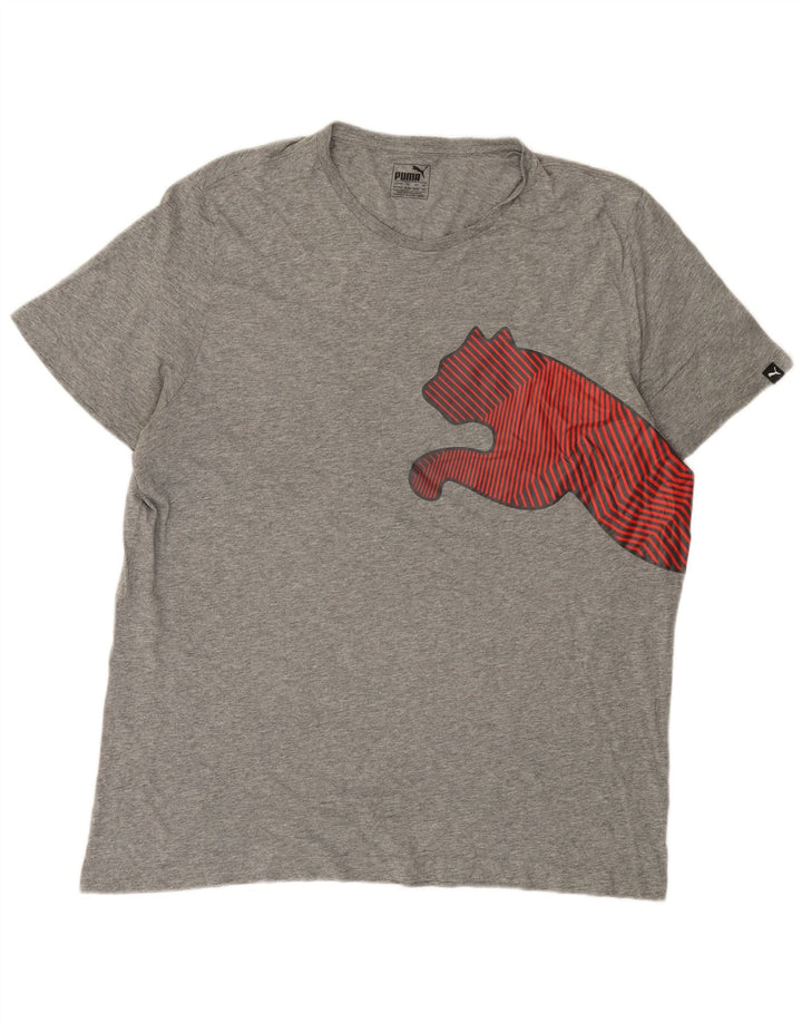 Tricou cu grafică Puma pentru bărbați Top 2XL, gri pătat