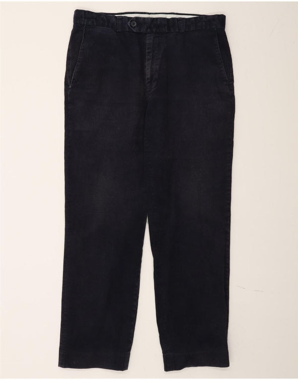 James Pringle Pantaloni drepti din velur pentru bărbați L34 L29 Bumbac bleumarin