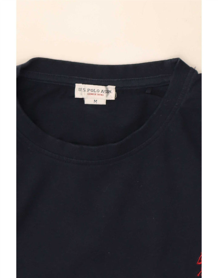 U.S. Polo Assn. Top pentru bărbați cu mânecă lungă, mediu, bleumarin, bumbac