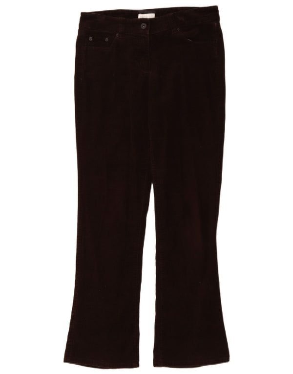 Monsoon Womens Bootcut Corduroy Trousers UK 10 Small W31 L30 Brown Cotton
