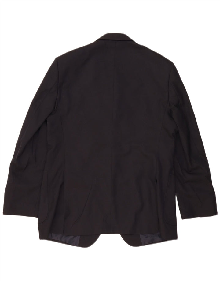 Jachetă pentru bărbați Marks & Spencer, lungă cu 2 nasturi, UK 44 XL bleumarin