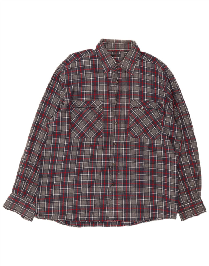 Cămașă de flanel pentru bărbați SEA BARRIER XL, bumbac cu carouri gri