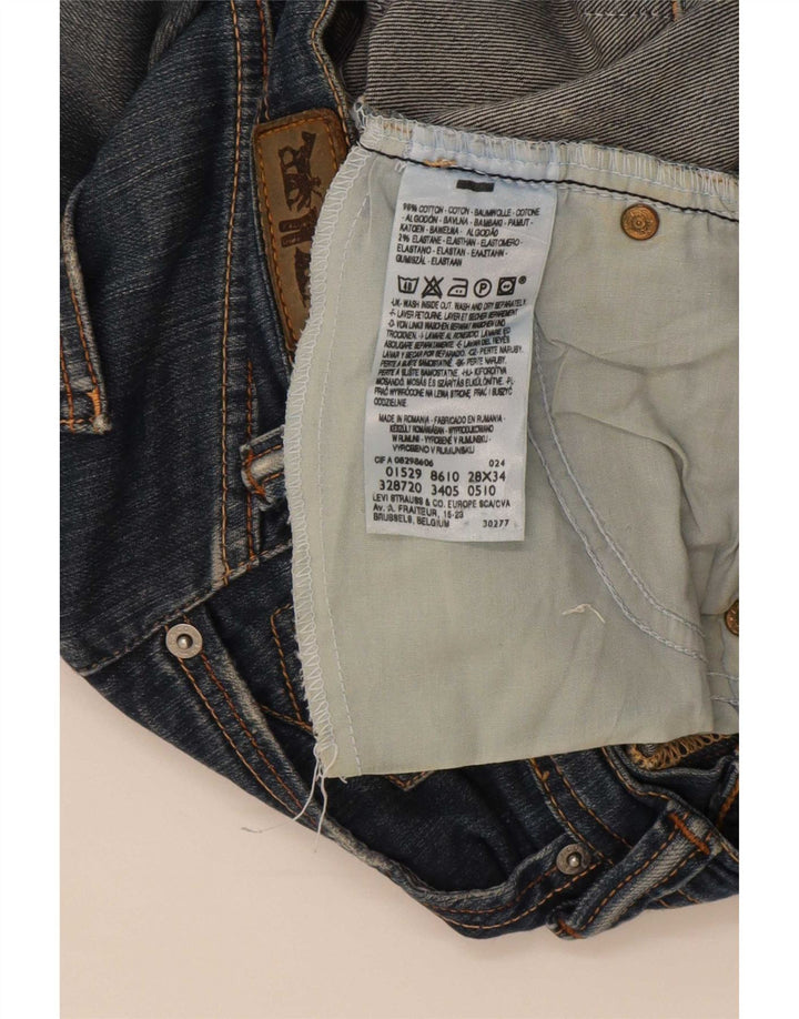 Blugi drepti pentru femei Levi's W28 L34 Bumbac albastru