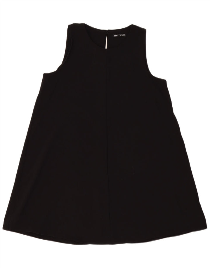 Rochie Cort fără mâneci pentru femei Zara UK 16 Poliester negru mare