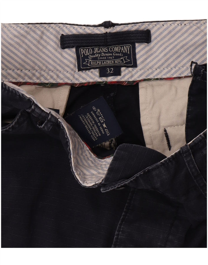 Pantaloni scurți cargo Ralph Lauren pentru bărbați W32, bumbac mediu albastru bleumarin
