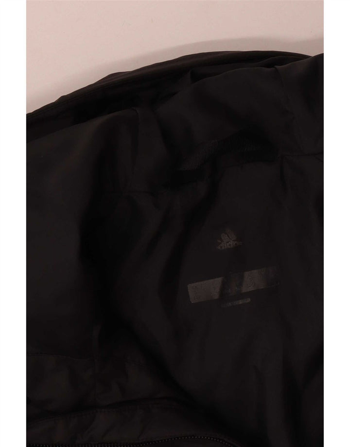 Jachetă căptușită cu glugă Adidas pentru femei UK 8/10 Poliester negru mic