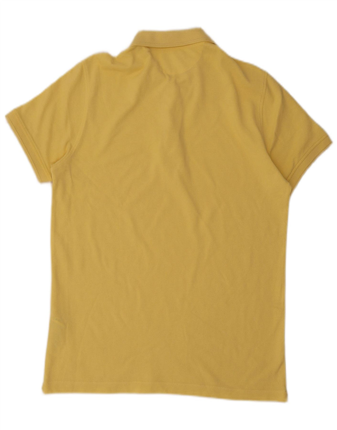 Tricou polo Massimo Dutti pentru bărbați din bumbac galben mediu
