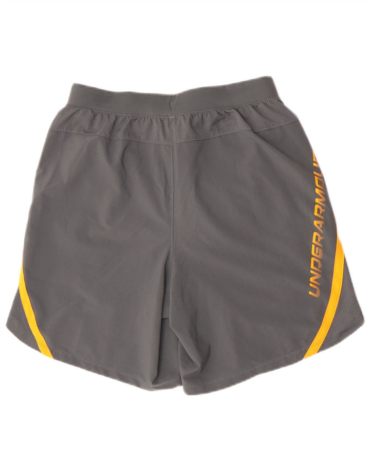 Pantaloni scurți sport grafic Under Armour pentru bărbați, gri mediu, poliester color bloc