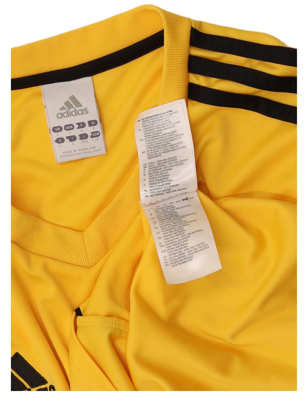 Tricou Adidas Climalite pentru bărbați Top mare din poliester galben
