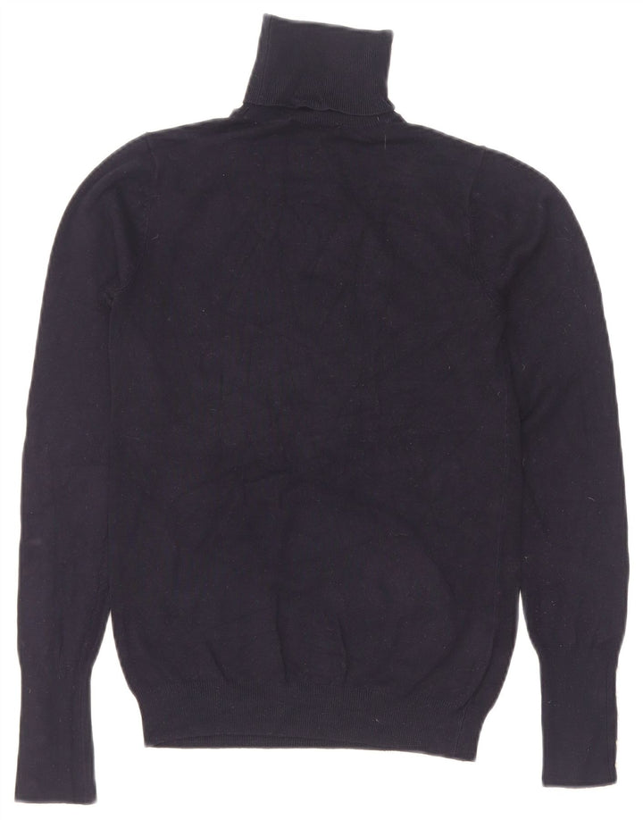 Pulover cu gât rulat Zara pentru femei UK 8 Mic Bleumarin