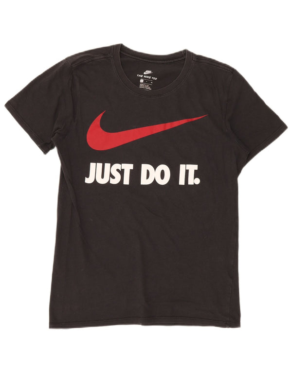 Tricou grafic NIKE pentru bărbați, cu croială atletică, top mic negru