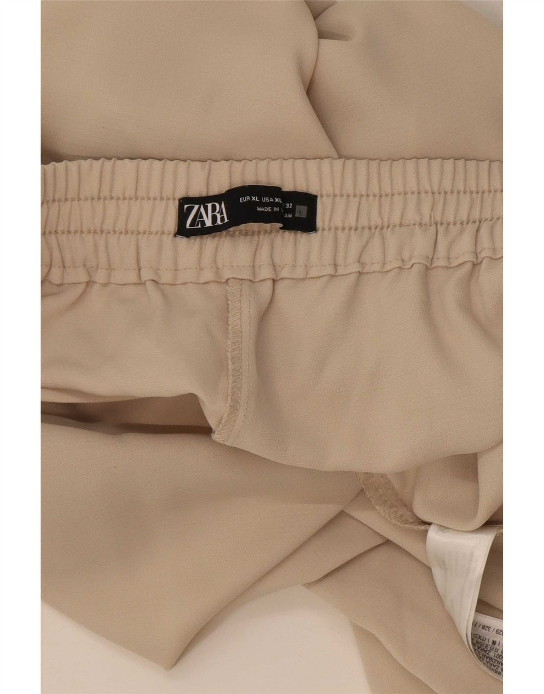 Pantaloni tăiați pentru femei Zara XL W34 L26 Bej Poliester