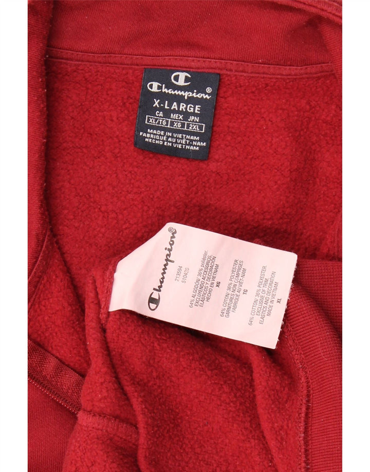 CHAMPION Mens Tracksuit Top Jacket XL Burgundy Cotton