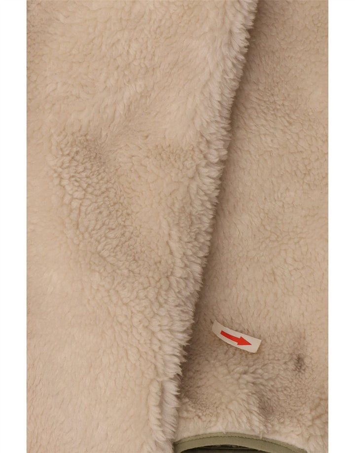Jachetă de vânt cu glugă supradimensionată pentru femei Zara UK 10 Small Off White