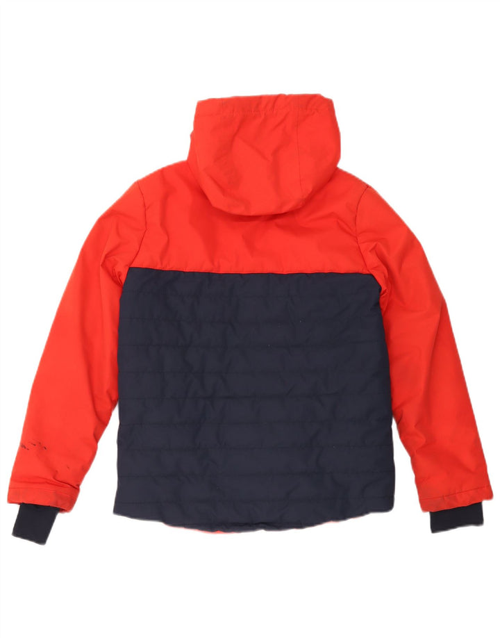 Jachetă căptușită cu glugă pentru băieți Ellesse, 10-11 ani, poliester color bloc roșu