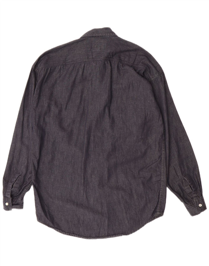 Cămașă din blugi pentru bărbați Americanino, bumbac, albastru bleumarin mediu