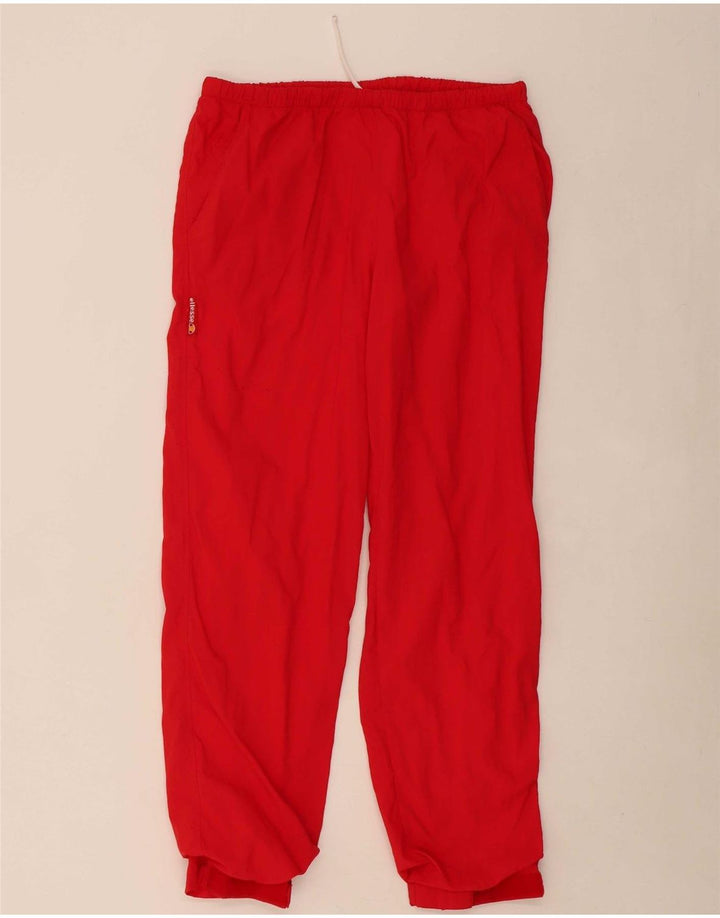ELLESSE Womens Tracksuit Trousers Joggers IT 44 Medium Red Nylon
