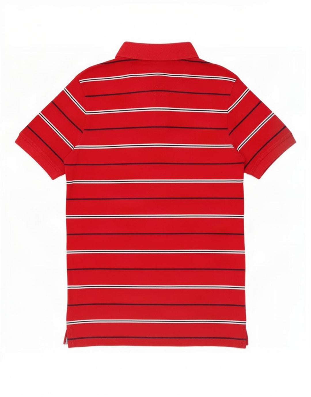 Tricou polo Tommy Hilfiger pentru bărbați, roșu mediu cu dungi