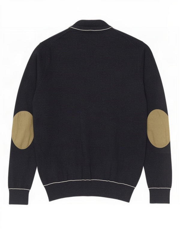 Pulover Cardigan Massimo Dutti pentru bărbați, bumbac bleumarin mediu