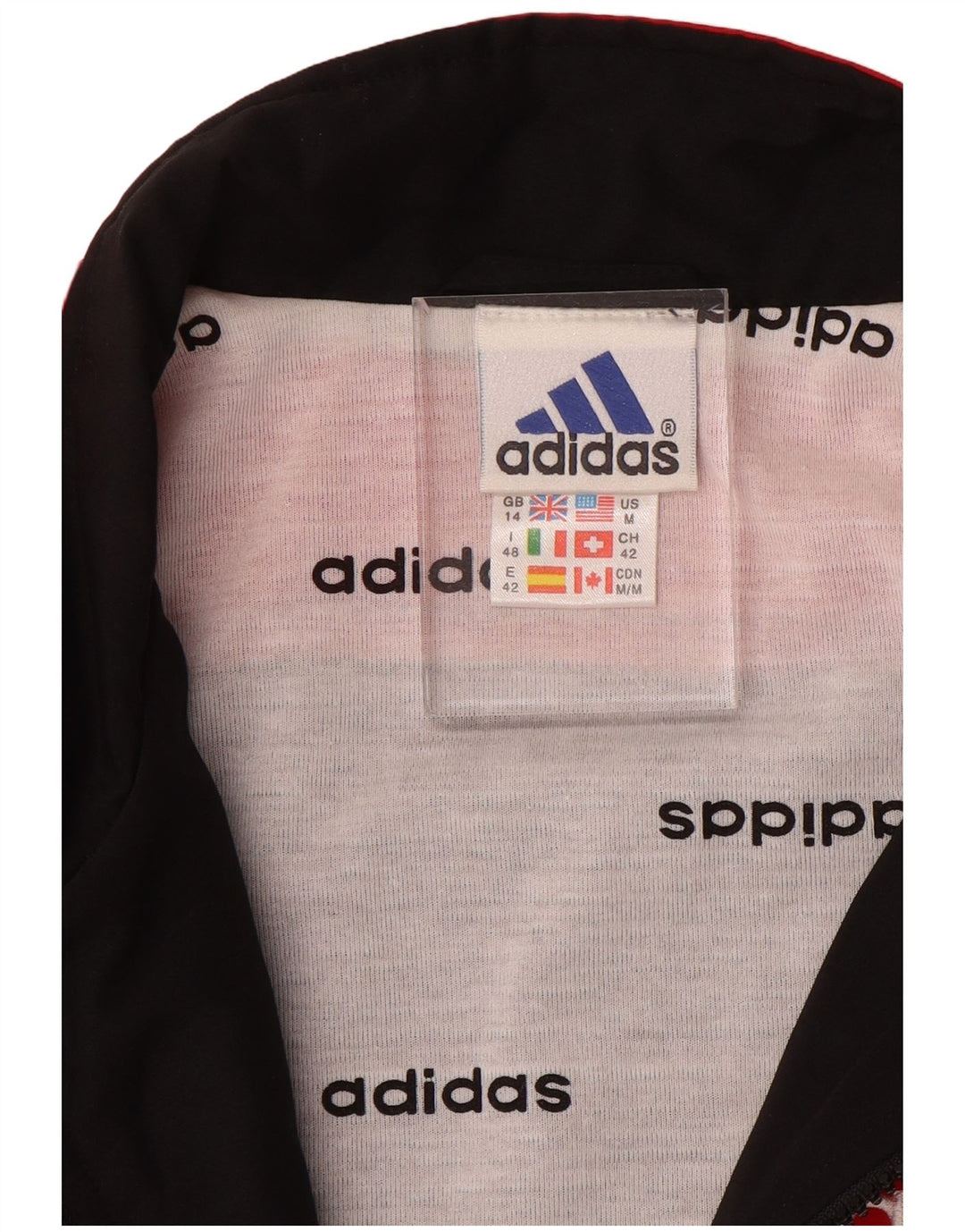 Jachetă de top pentru trening Adidas Loose Fit pentru bărbați, negru mediu, anii 90