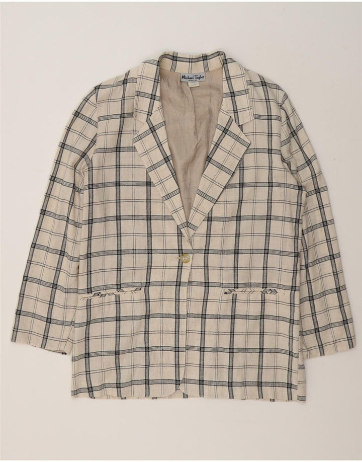 Jachetă pentru femei Michael Taylor cu paragate supradimensionate UK 16, mare, bej