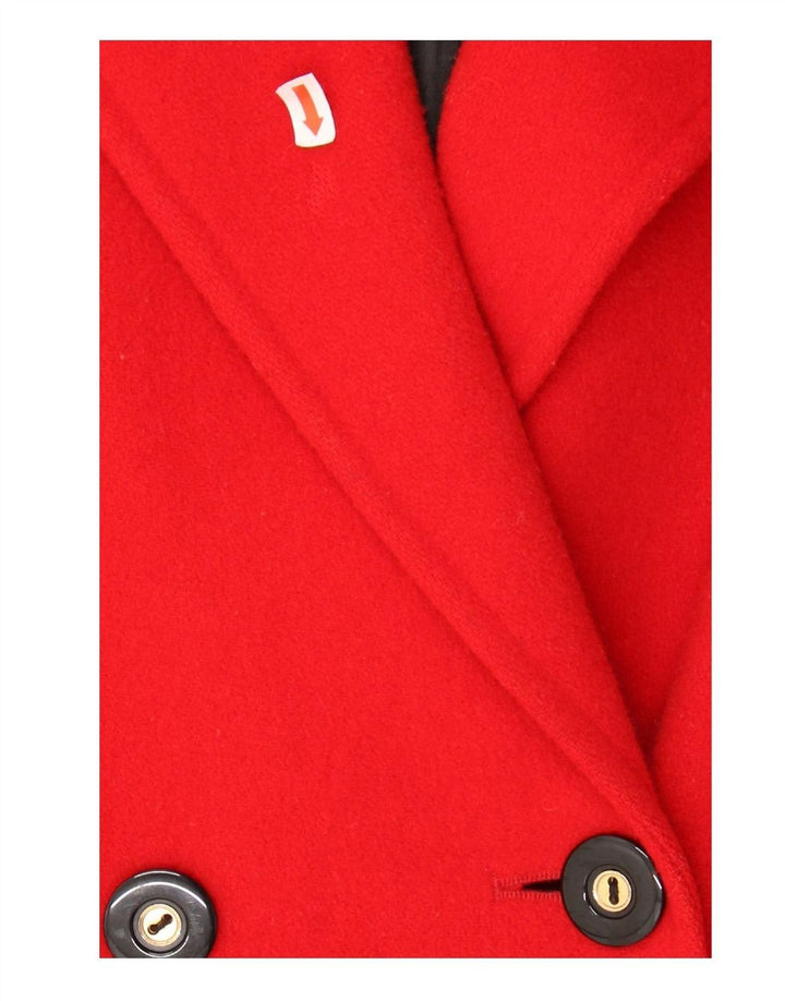 WINDSMOOR Womens Double Breasted Coat UK 14 Large  Red Wool