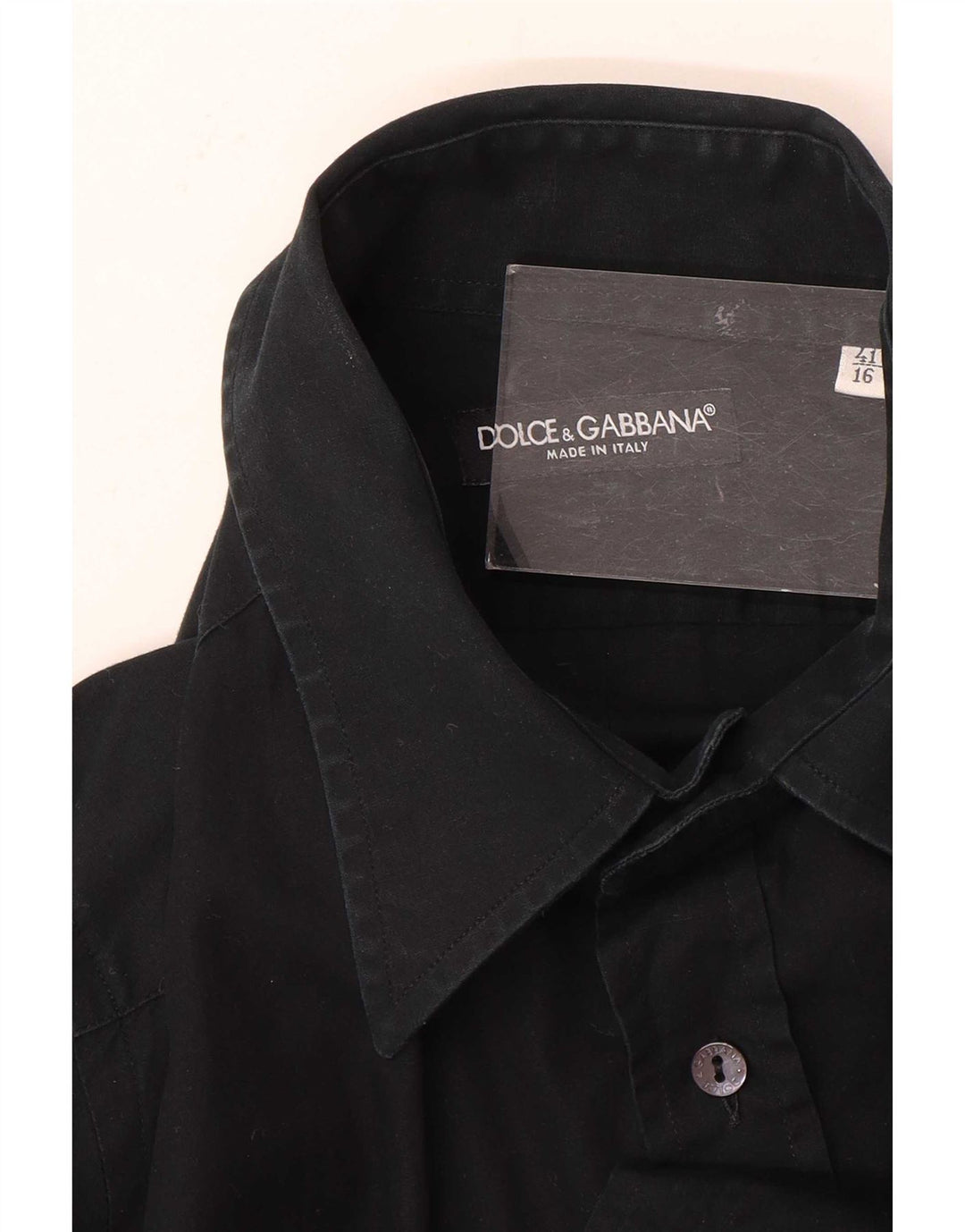Cămașă pentru bărbați Dolce & Gabbana Mărimea 41 16 Mare Negru