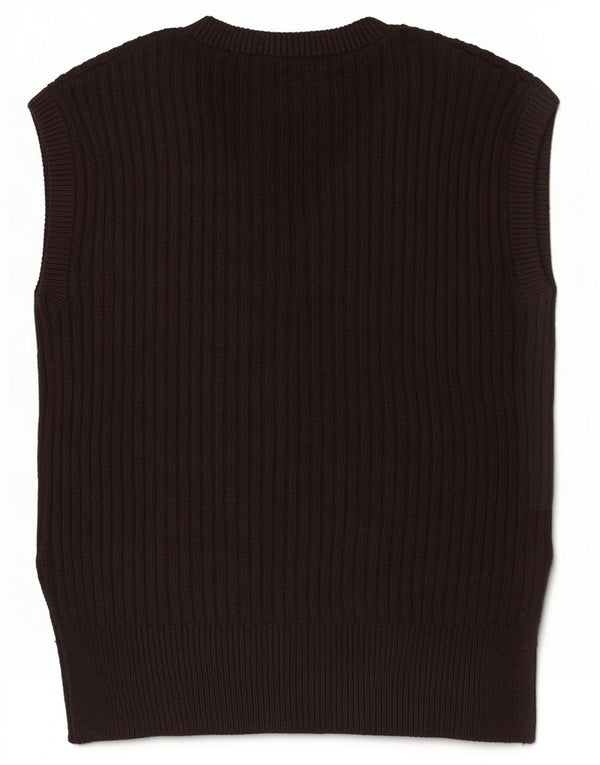 Marks & Spencer Womens Vest Tank Top UK 10 Small Black Bumbac