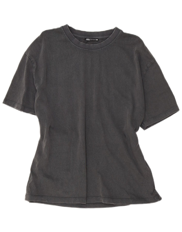 Top tricou pentru femei Zara UK 18 XL bumbac gri