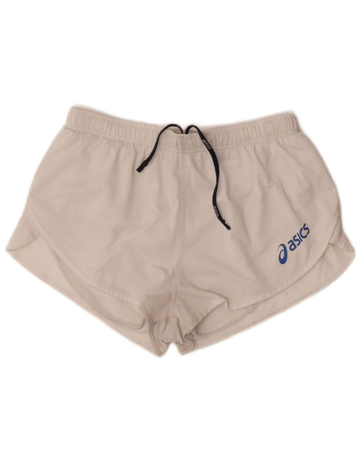 Pantaloni scurti sport Asics pentru femei UK 18 XL din poliester alb