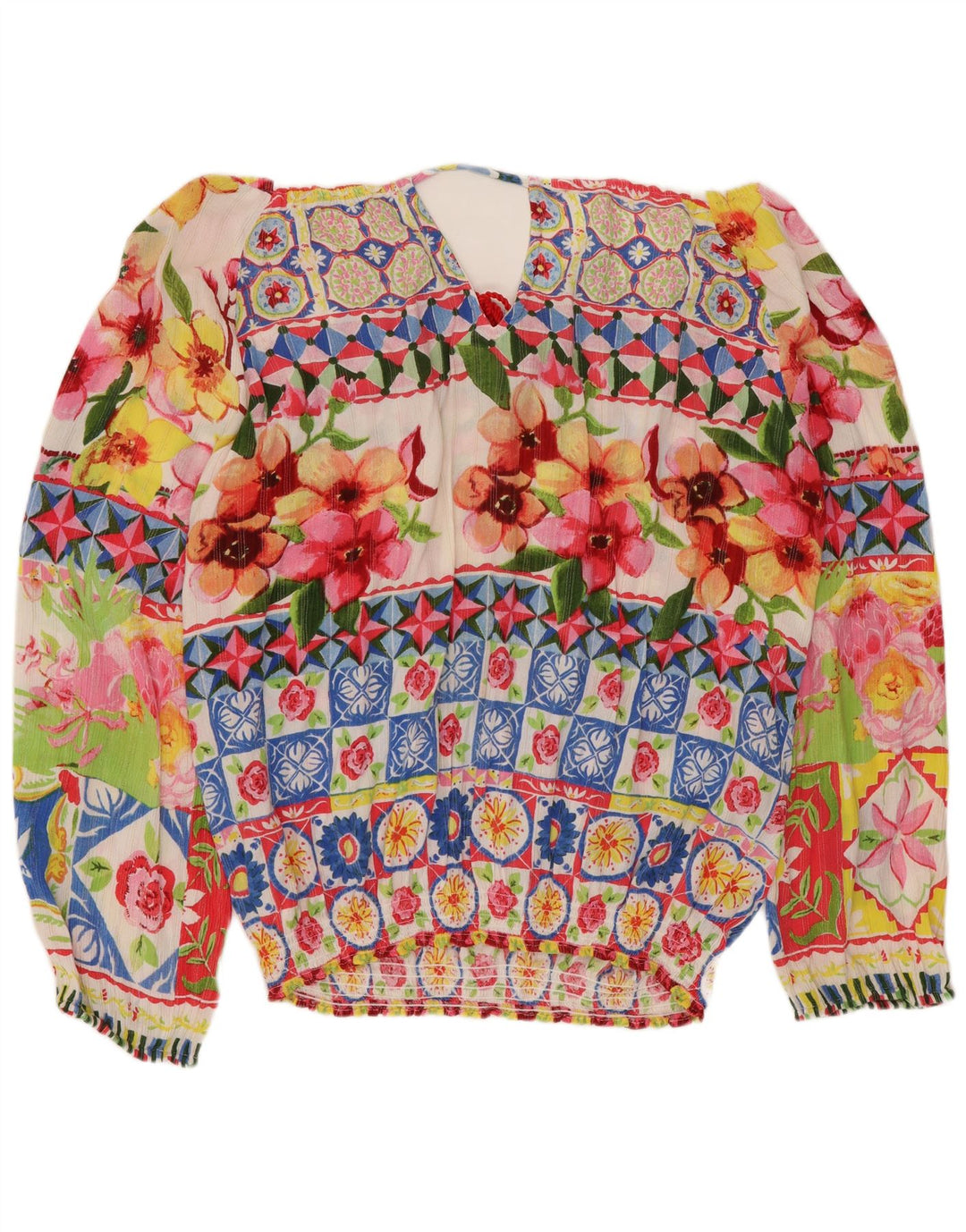 DESIGUAL Bluză supradimensionată pentru femei UK 16, mare, multicoloră, florală