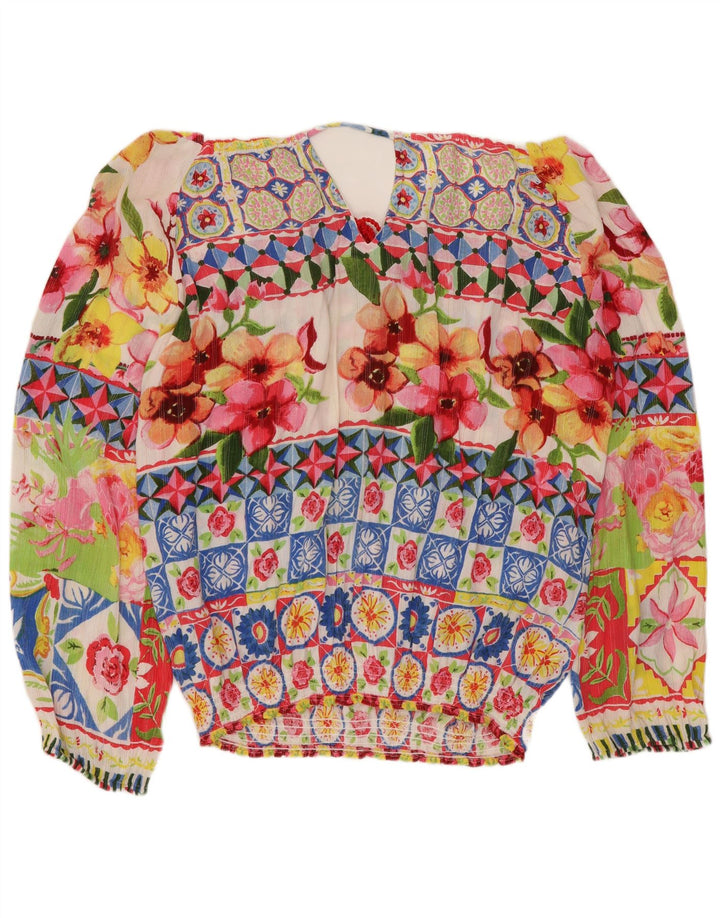 DESIGUAL Bluză supradimensionată pentru femei UK 16, mare, multicoloră, florală