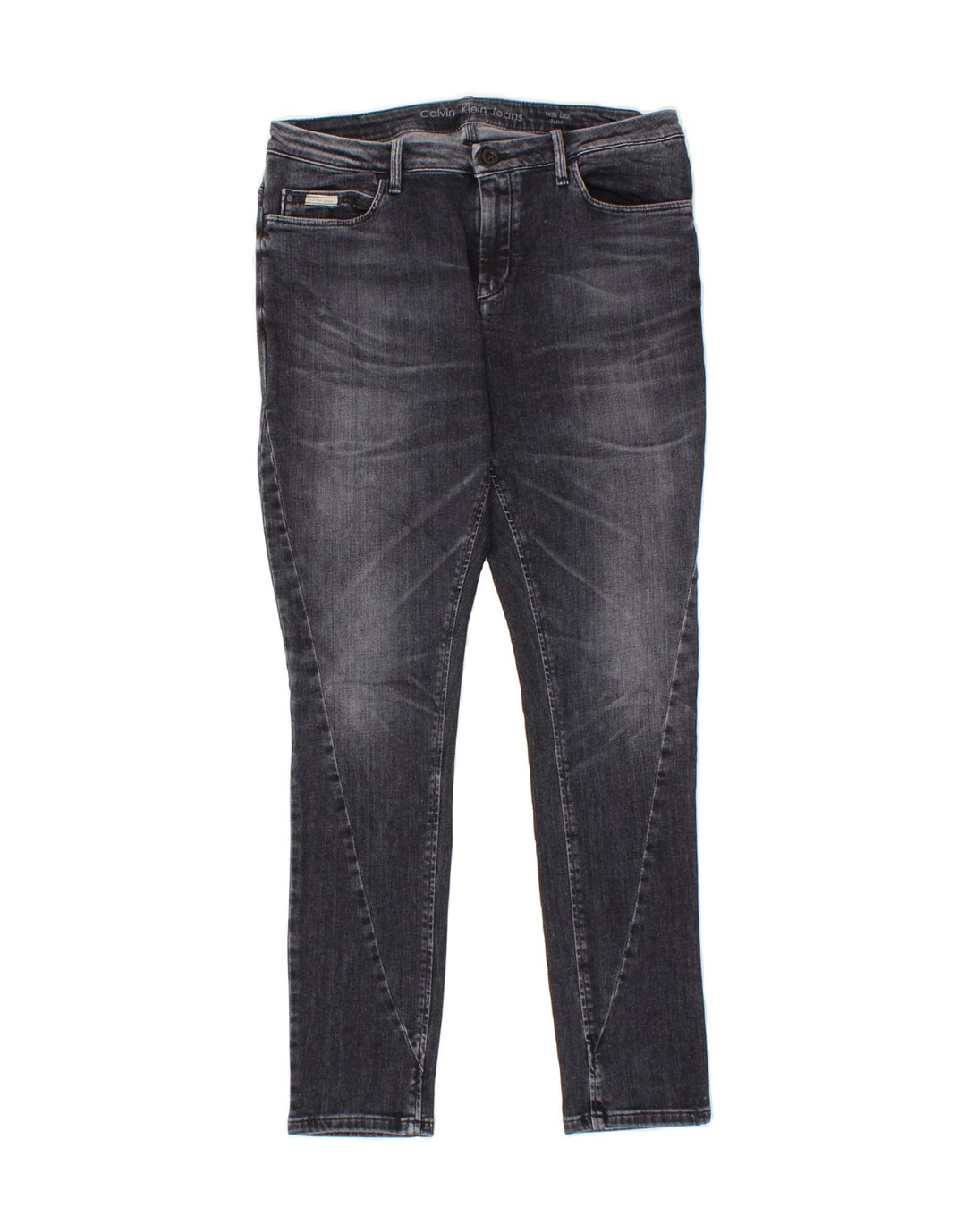 CALVIN KLEIN Womens Slim Jeans Size 31 W31 L32 Grey Cotton Vintage Calvin Klein and Second-Hand Calvin Klein from Messina Hembry 