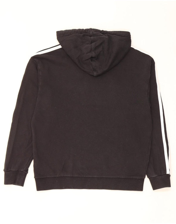 Pulover Adidas pentru femei Graphic Oversized Hoodie UK 6 XS Bumbac negru