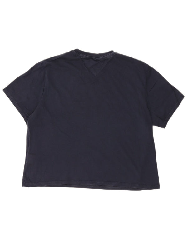 Tricou crop pentru femei Tommy Hilfiger Top UK 14 Medium Bleumarin