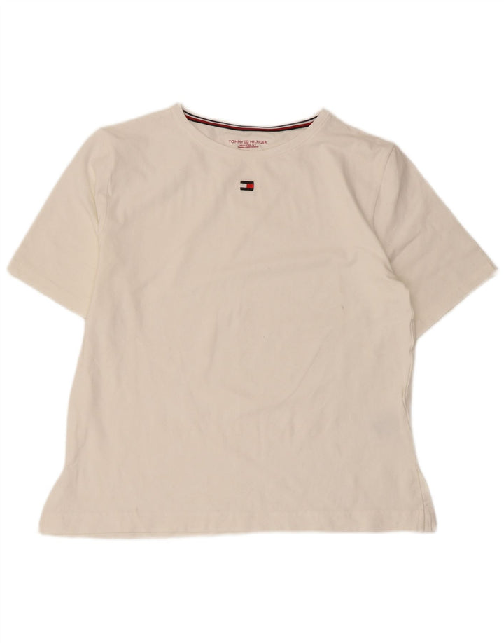 TOMMY HILFIGER Tricou pentru femei Top UK 14 Medium White Bumbac