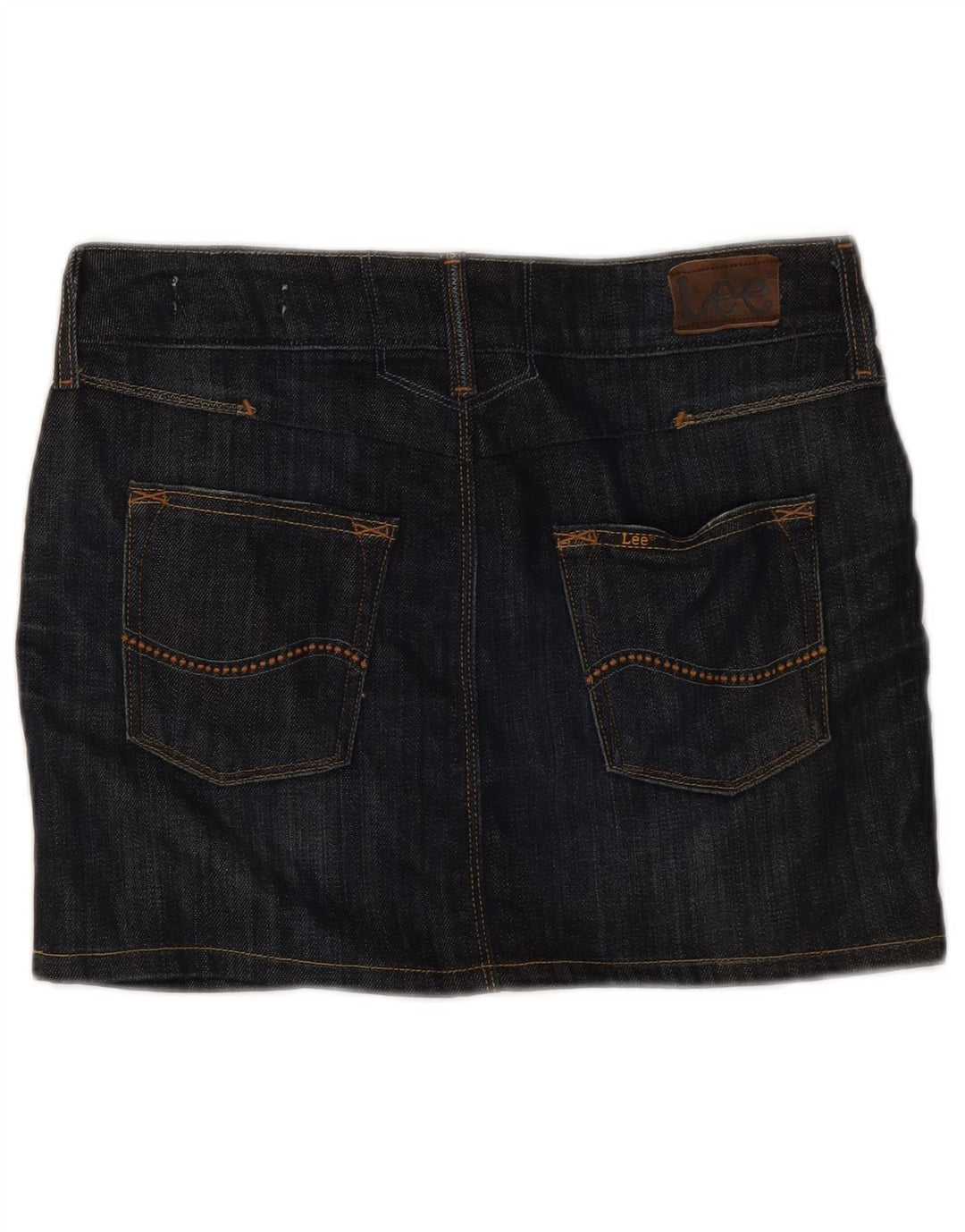Mini fustă de blugi pentru femei Lee W30 bumbac bleumarin