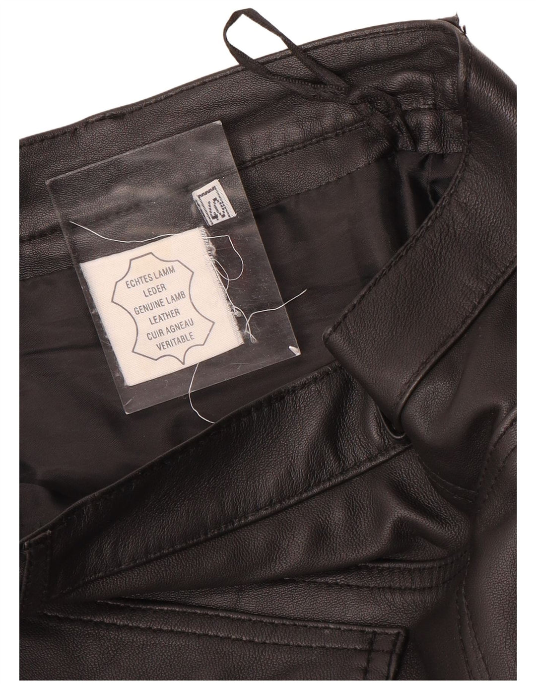 Pantaloni drepti pentru femei VINTAGE EU 40 Medium W28 L29 Piele neagră