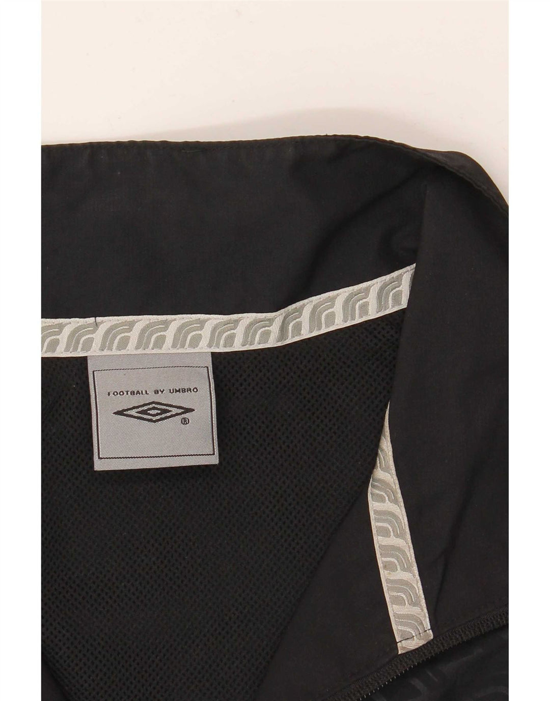 Jachetă de trening Umbro pentru bărbați, poliester geometric mare, negru
