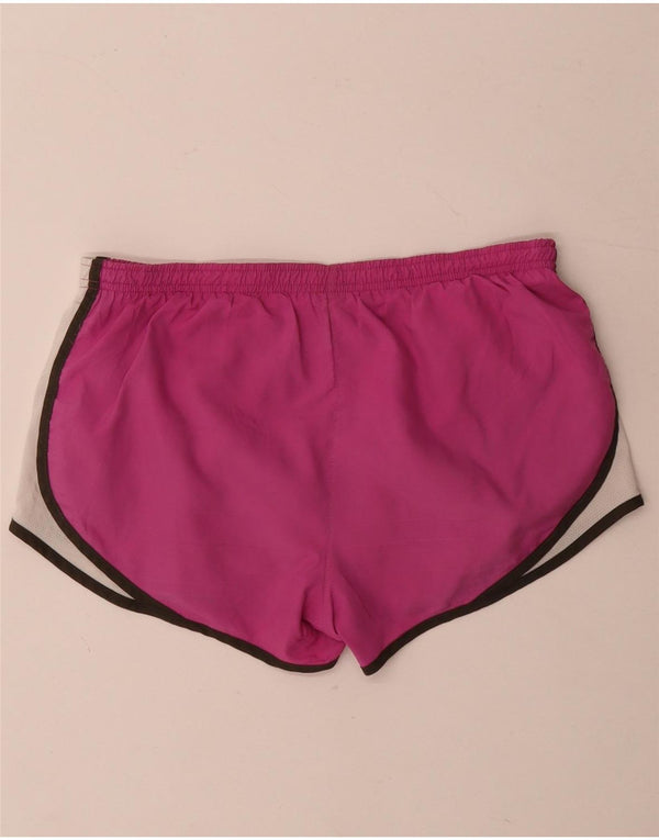 Pantaloni scurți sport Nike Dri Fit pentru femei UK 14 Medium Pink Colorblock Poliester