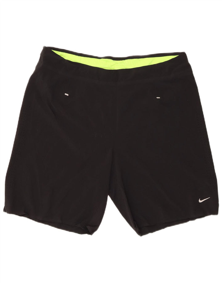 Pantaloni scurți sport Nike Dri Fit pentru bărbați, poliester mediu negru